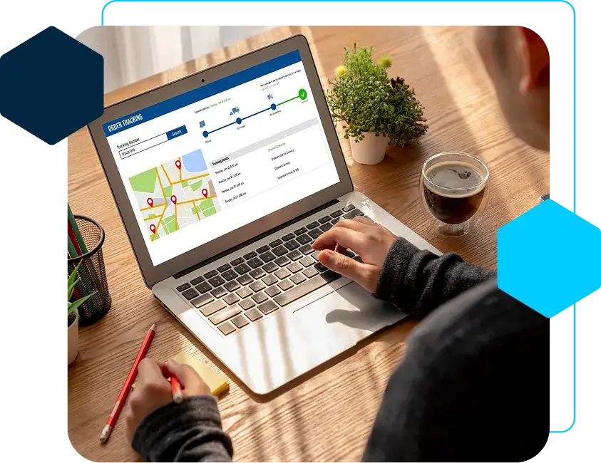 Illustration générale – Suivi de commande sur site web Unik’o Web